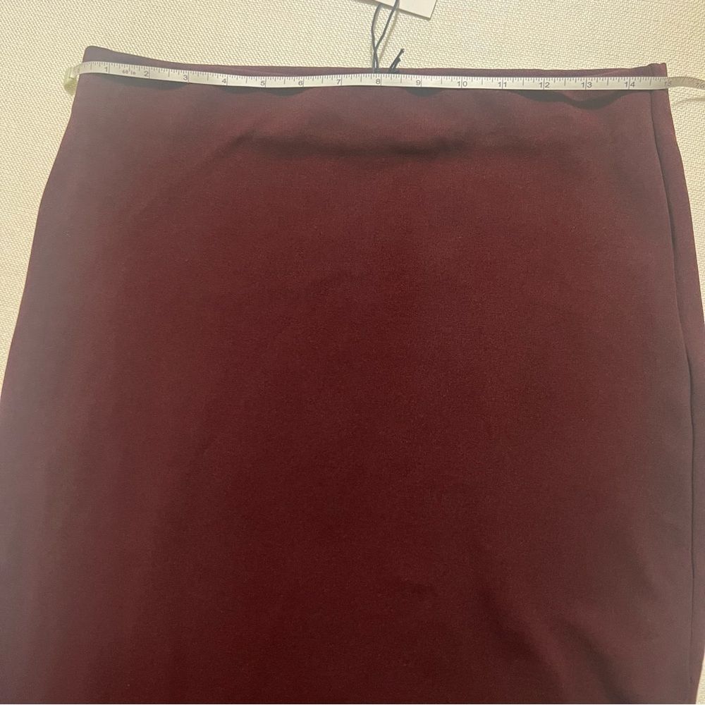 ZARA asymmetric merlot pull-on skirt | NWT | L - Picture 7 of 11